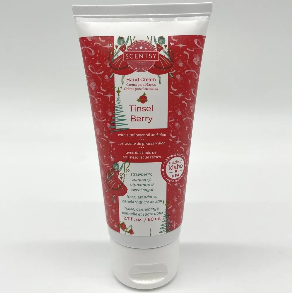 Scentsy Tinsel Berry Hand‎ Cream 2.7oz Holiday Limited Edition Lotion Christmas